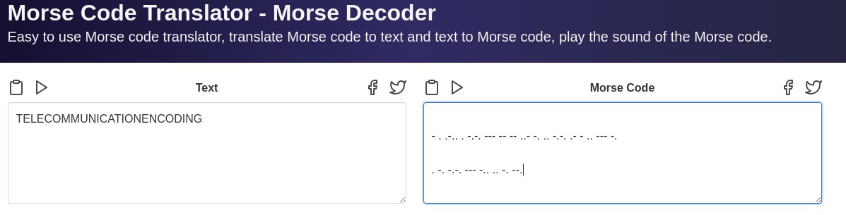 Morse code decode